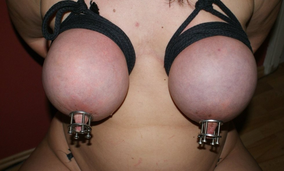 BDSM nipples corset