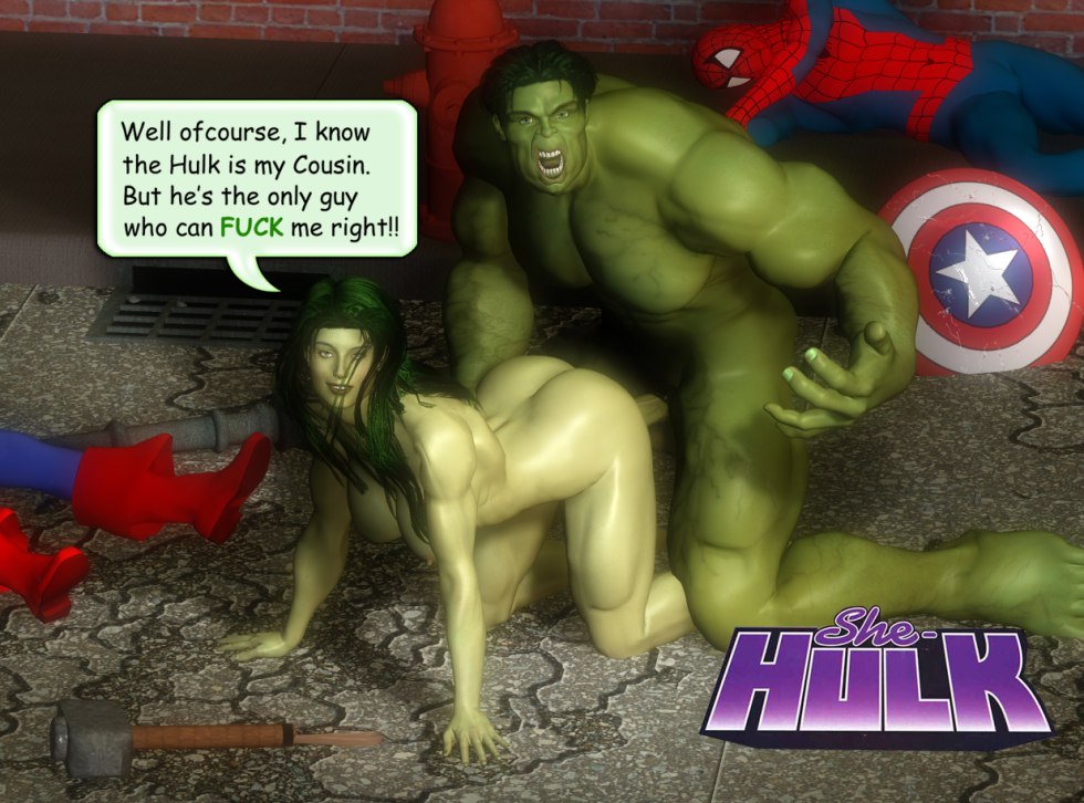 Naked Hulk with a huge member