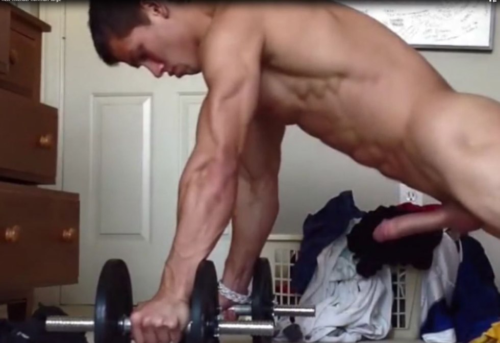 Naked guys play sports