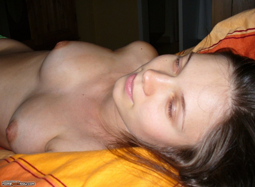 The breasts of the sleeping girl are private