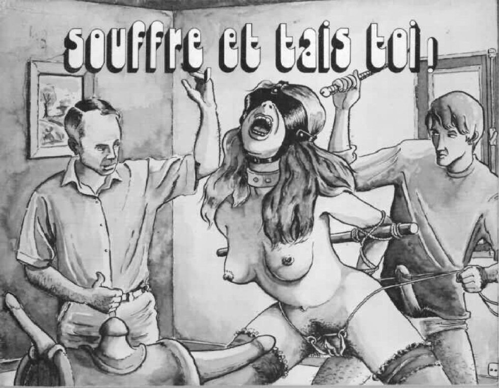 Drawings of BDSM torture