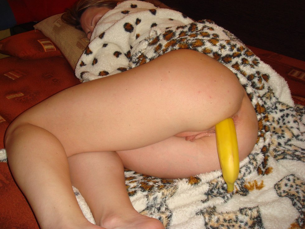 Banana in the ass homemade