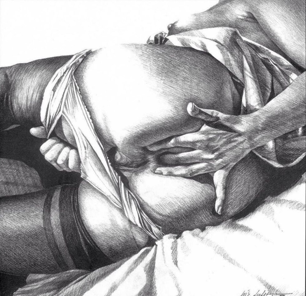 Black white erotic drawings