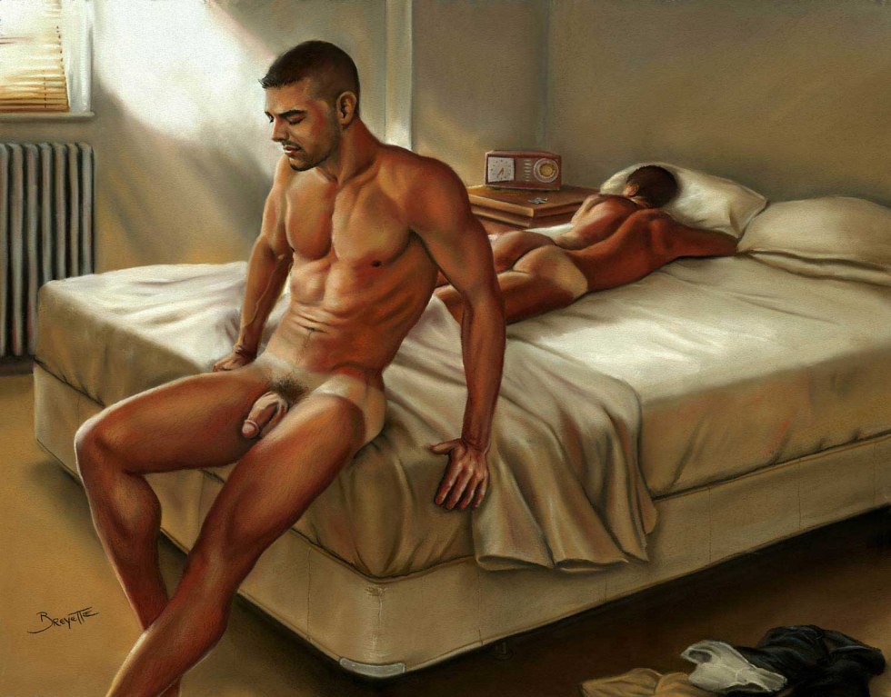 Erotic drawings with naked men