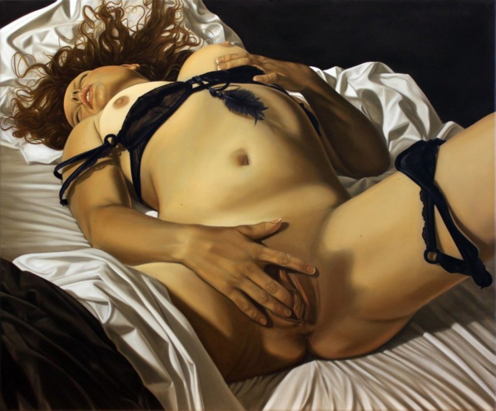 Female self -satisfaction painting