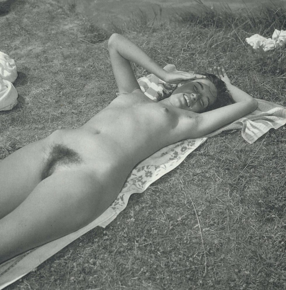 Naked girls on the beach retro