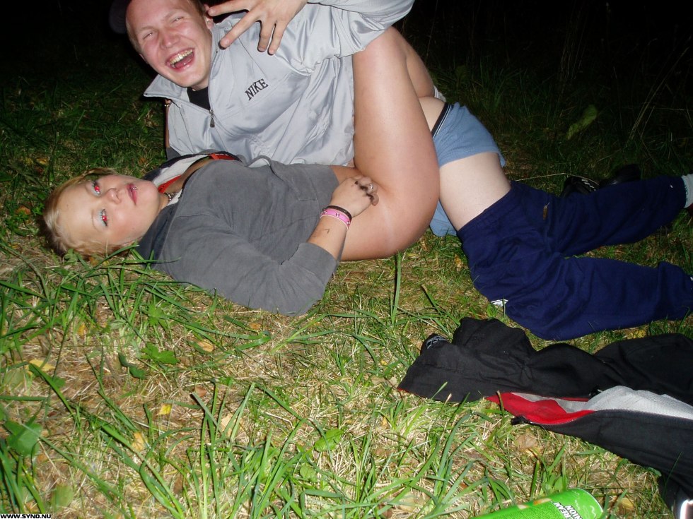 Drunk girls in nature