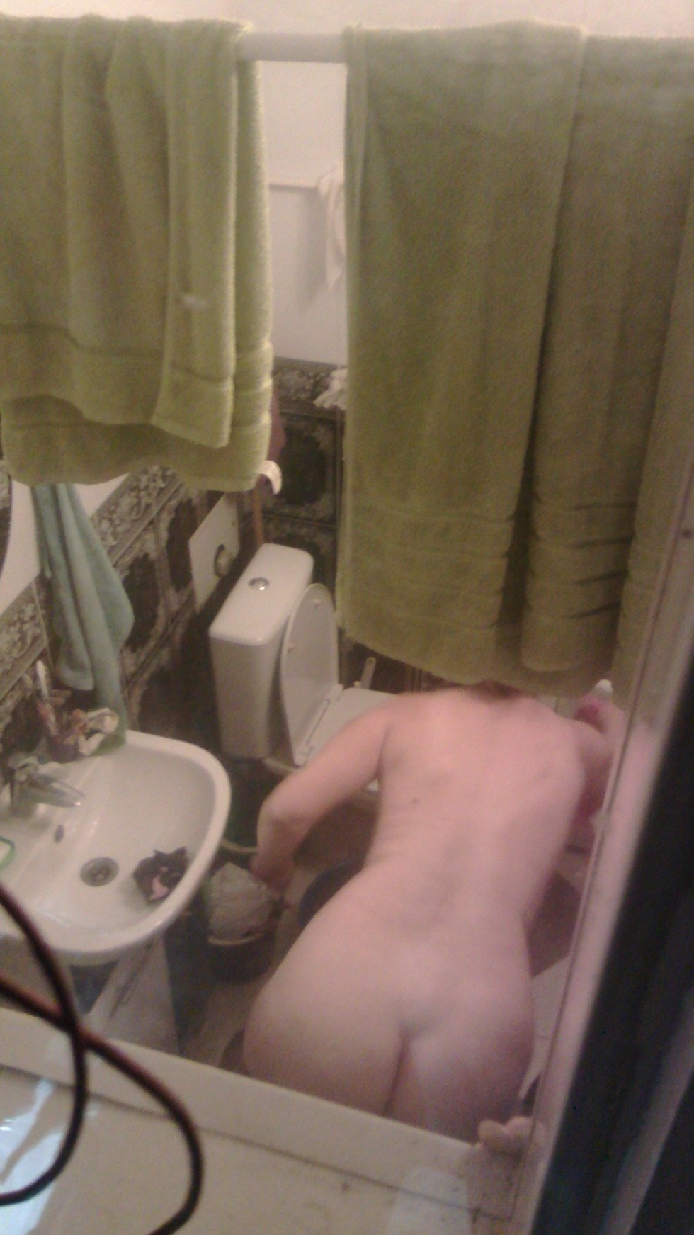 Svyathing in the bathroom