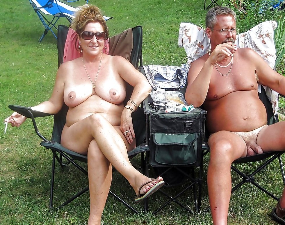 Naked elderly nudists