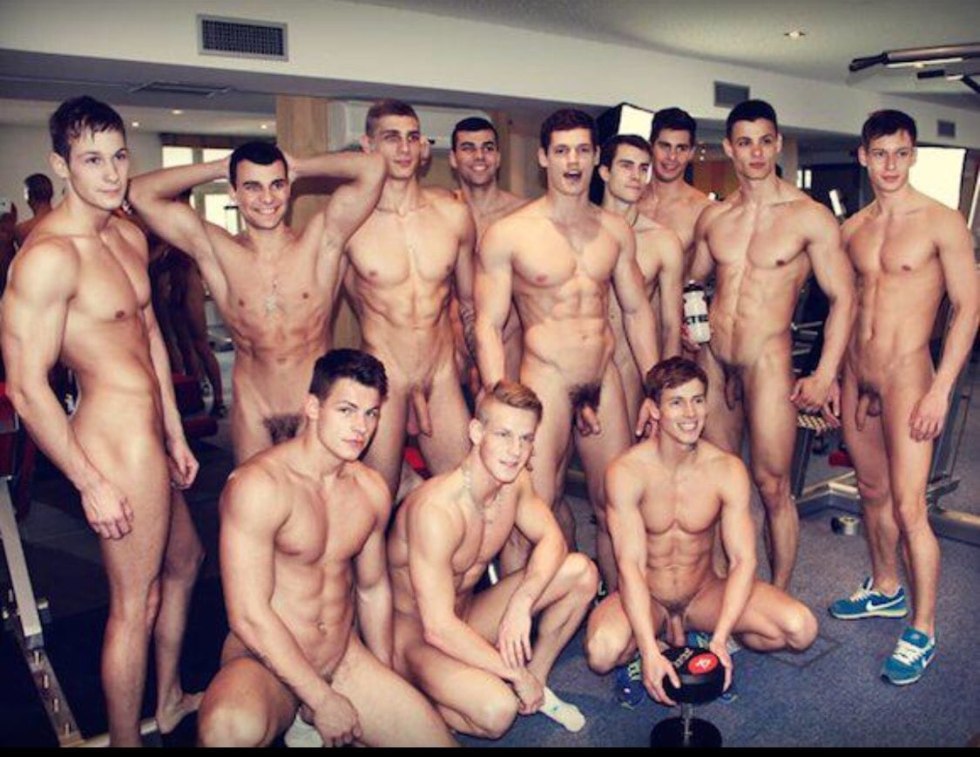Naked athletes of men