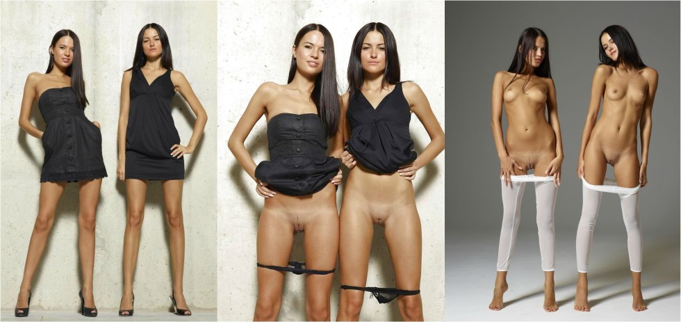 Girls dressed and undressed