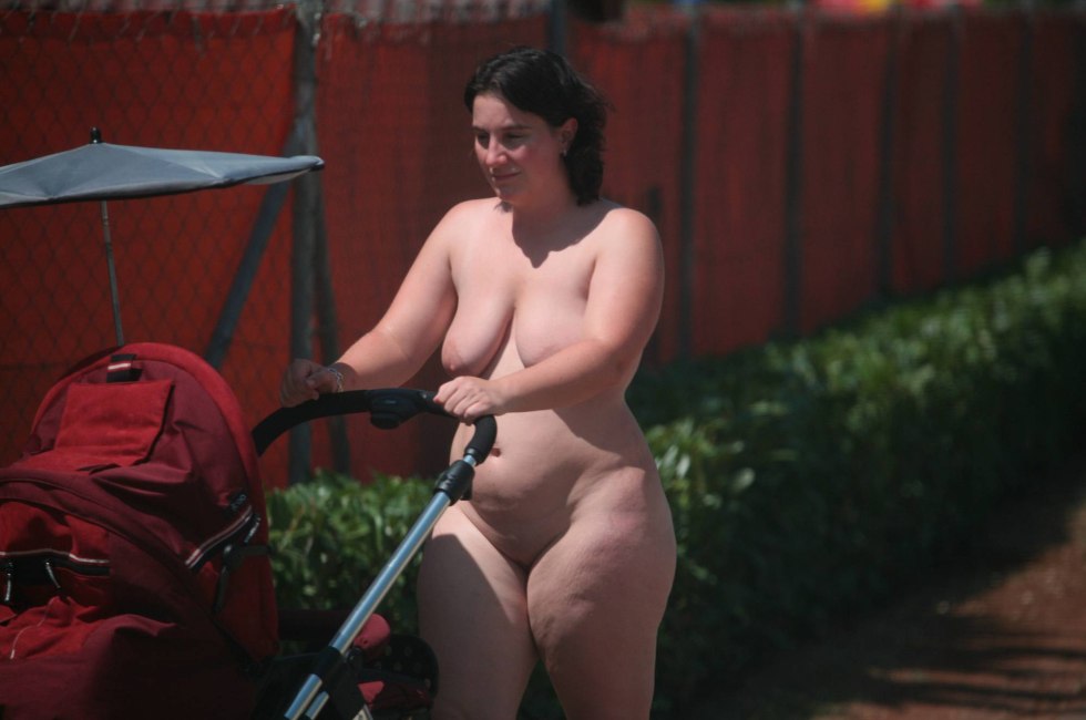 Naked bbw on a bicycle
