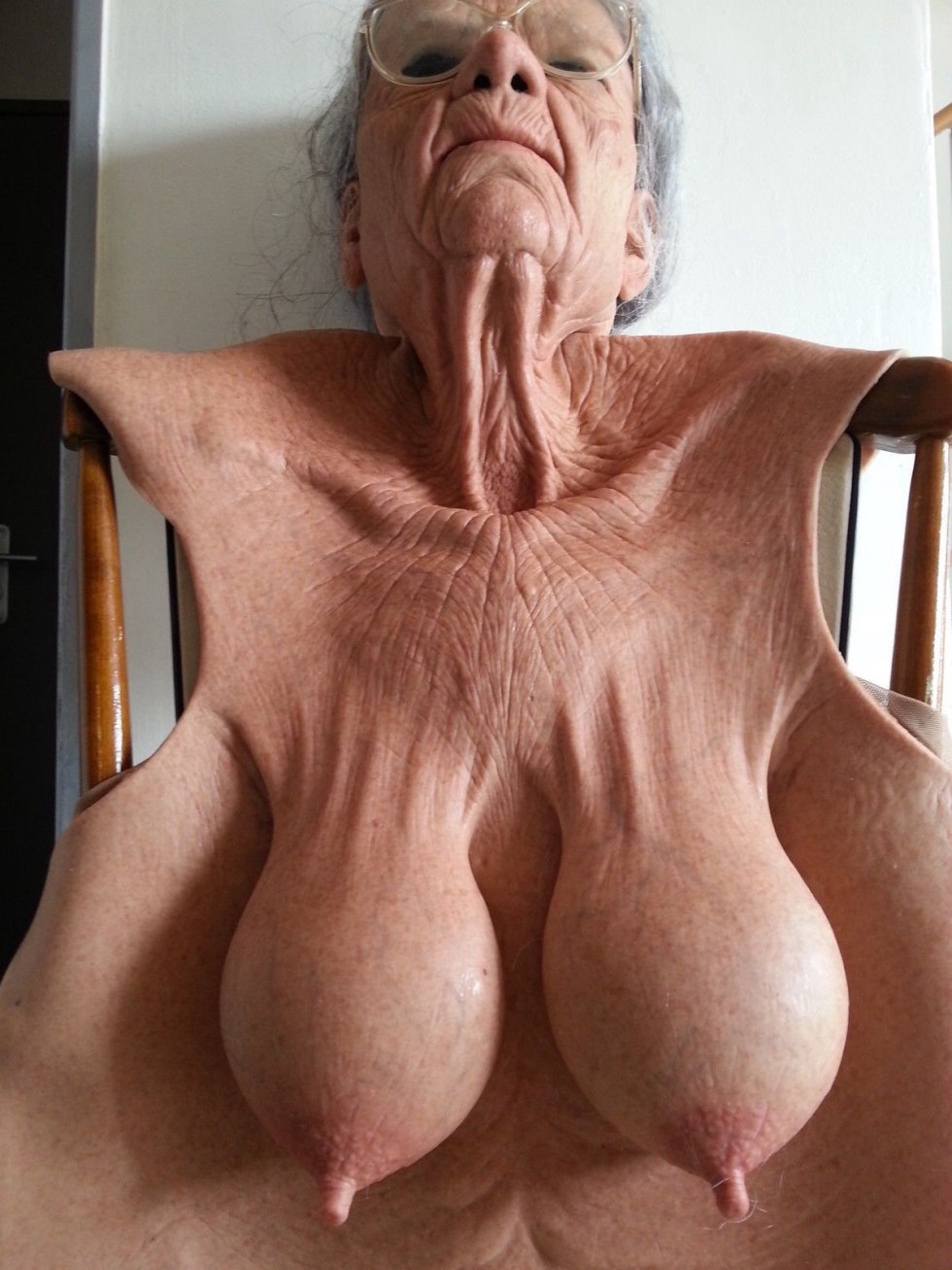Grandma's sagging boobs