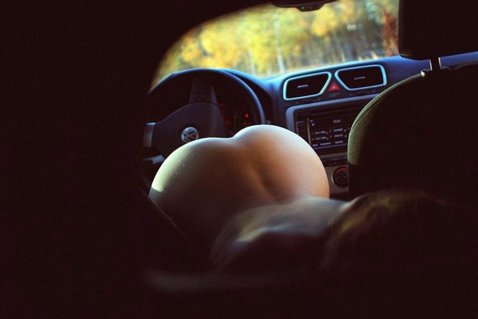 Erotic poses in cars