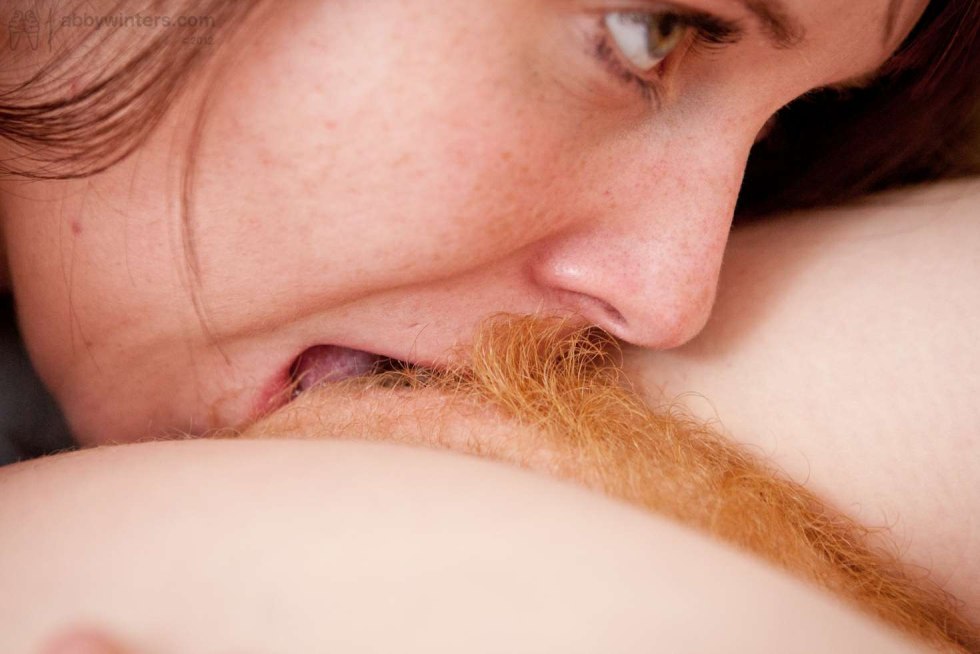 Cunnilingus with a red hairy