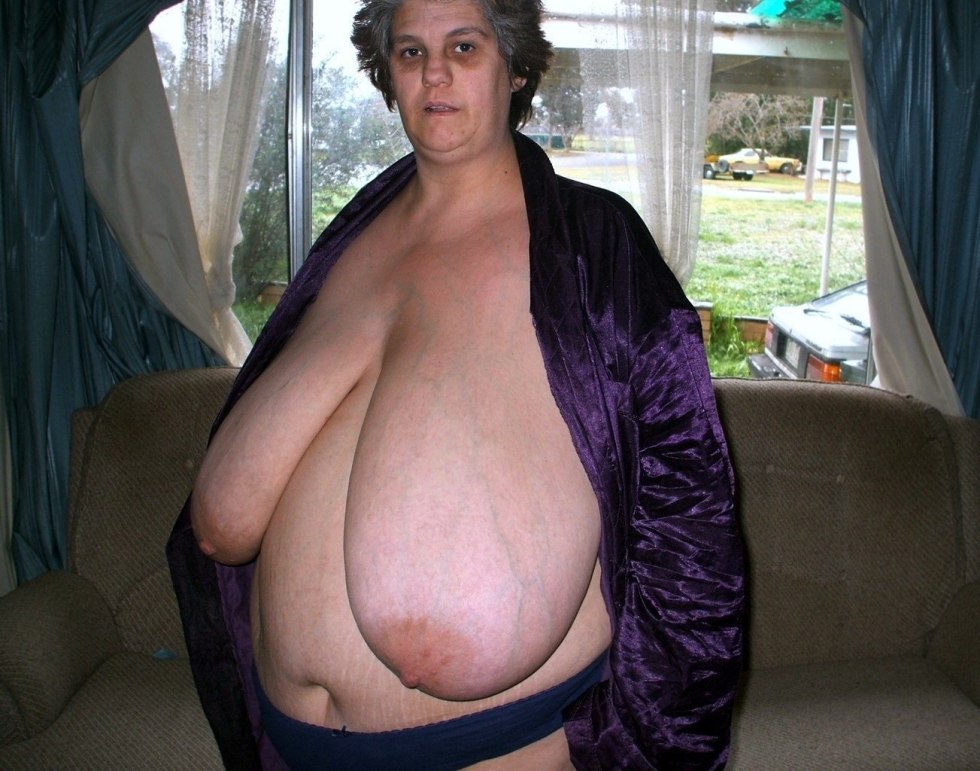 Old women with large breasts