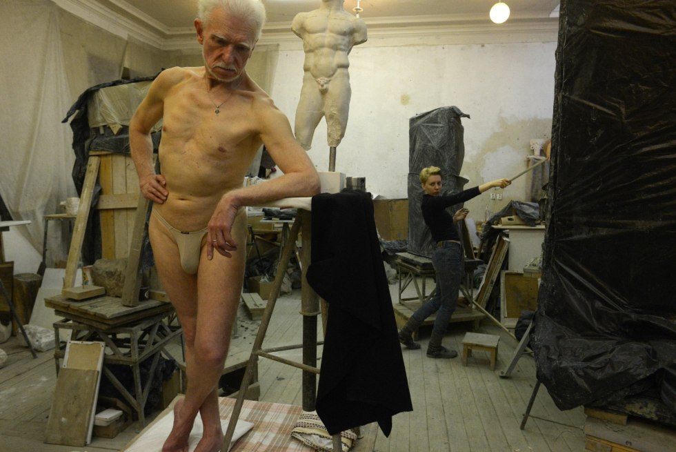 Naked Men in the studio naked