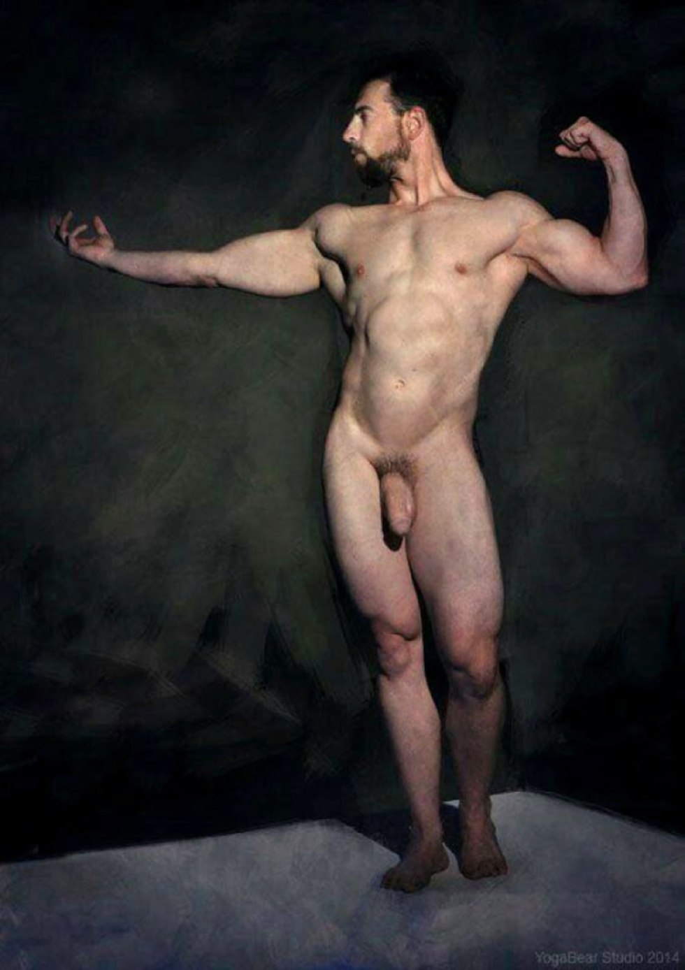 Naked Men in the studio naked