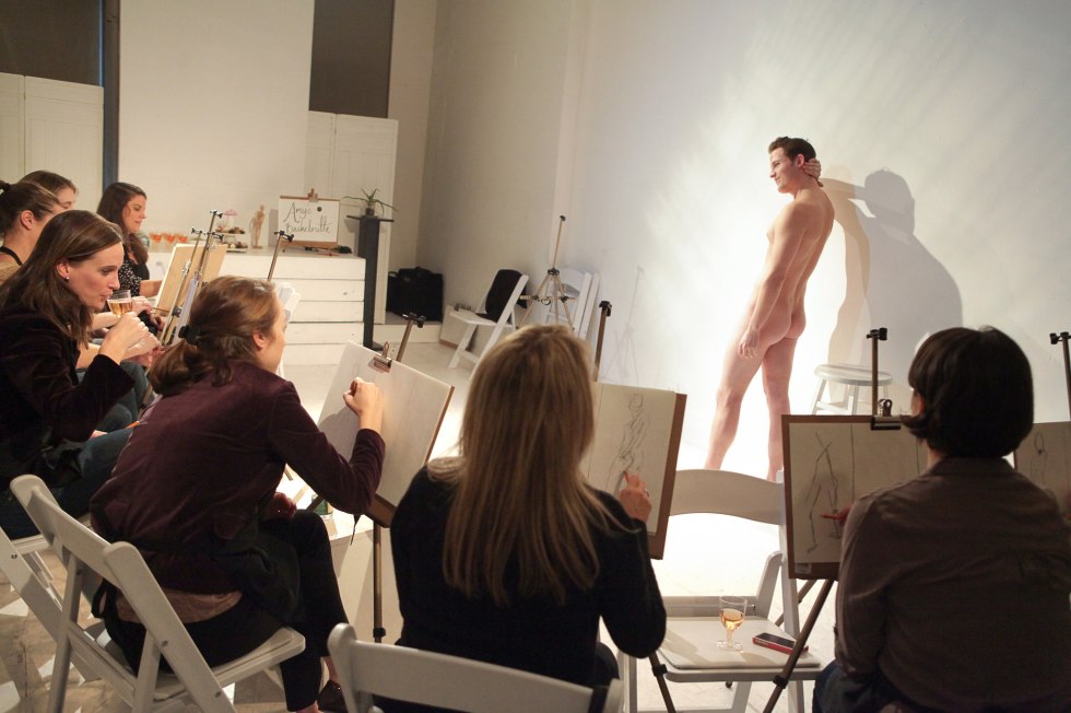 Undressed for art class