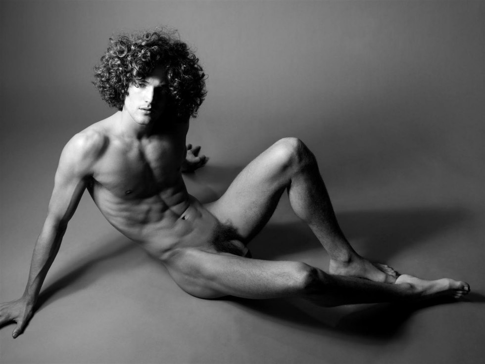 Male portrait in the style of nude