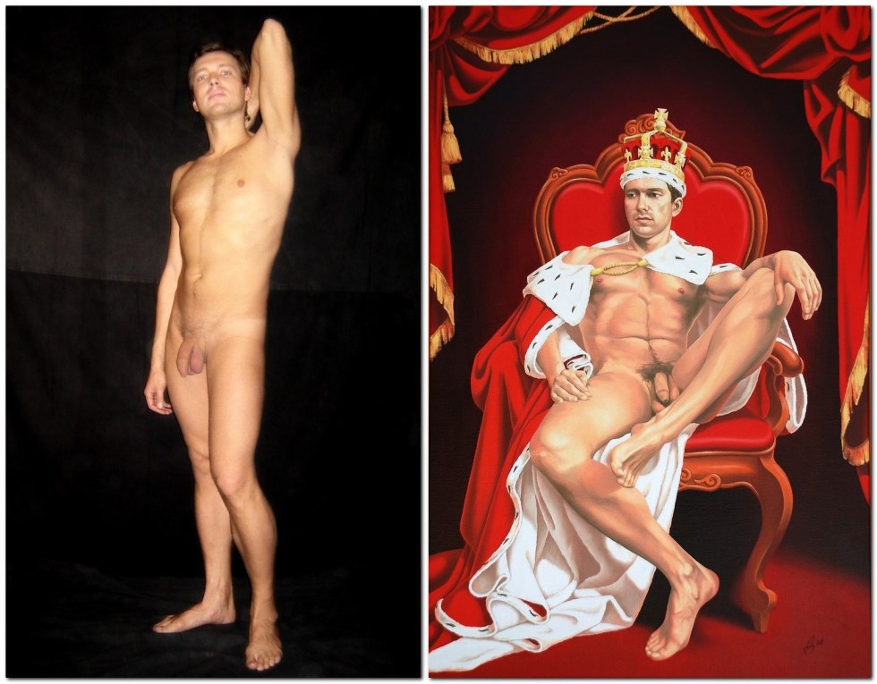 Naked king without panties