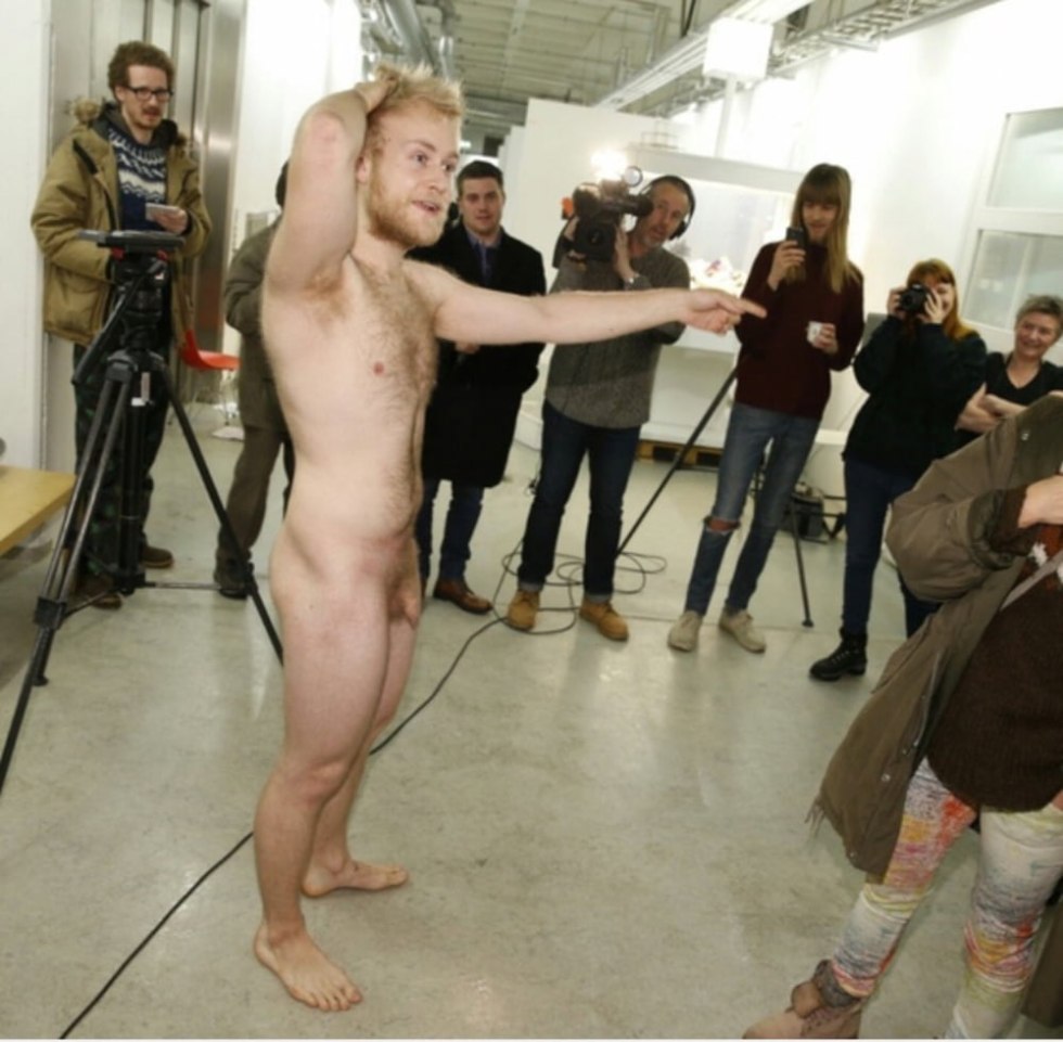 Backstage naked men