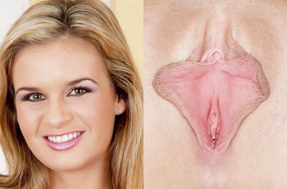 Face and vagina photo collage