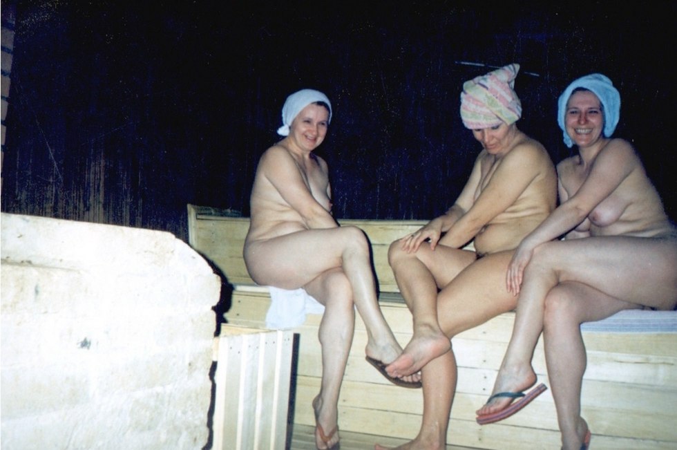 Naked women in a public bath