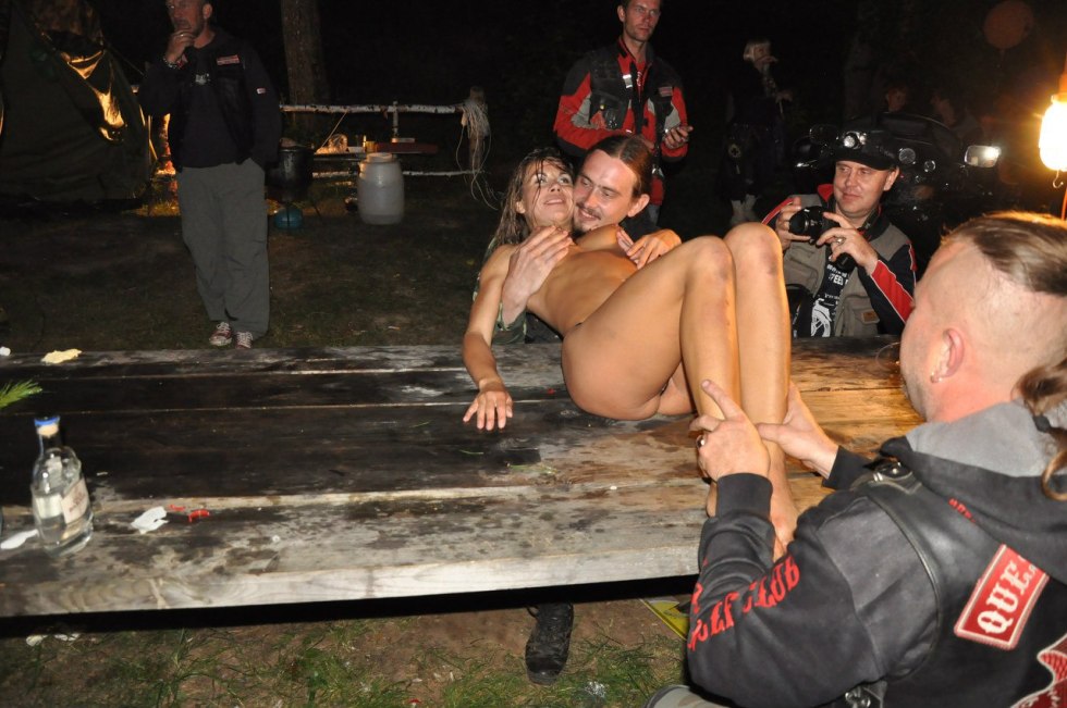 Striptease at a biker party