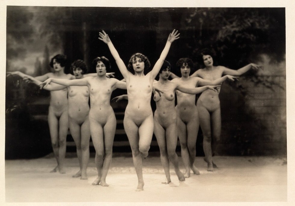 Retro photo of naked women