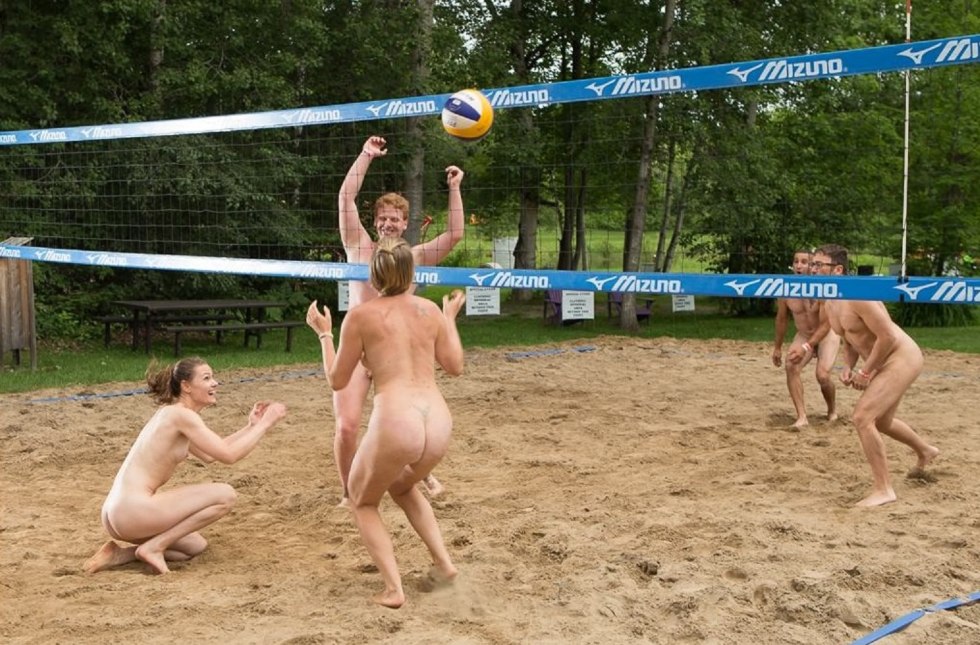 Naked female volleyball