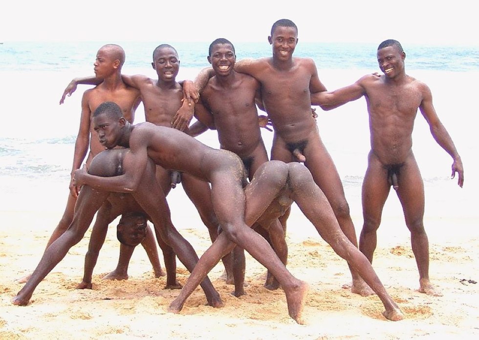 Naked African youths