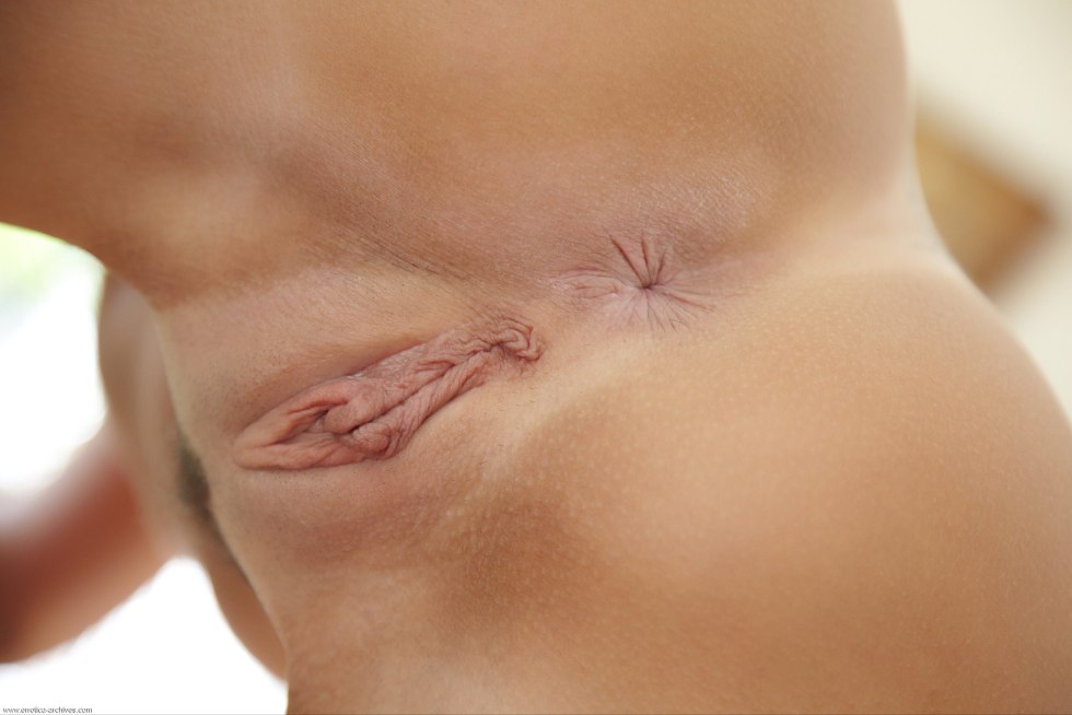 Thin vagina close -up