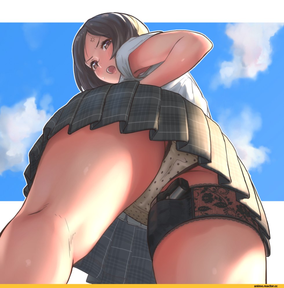 Hentai panties under the skirt