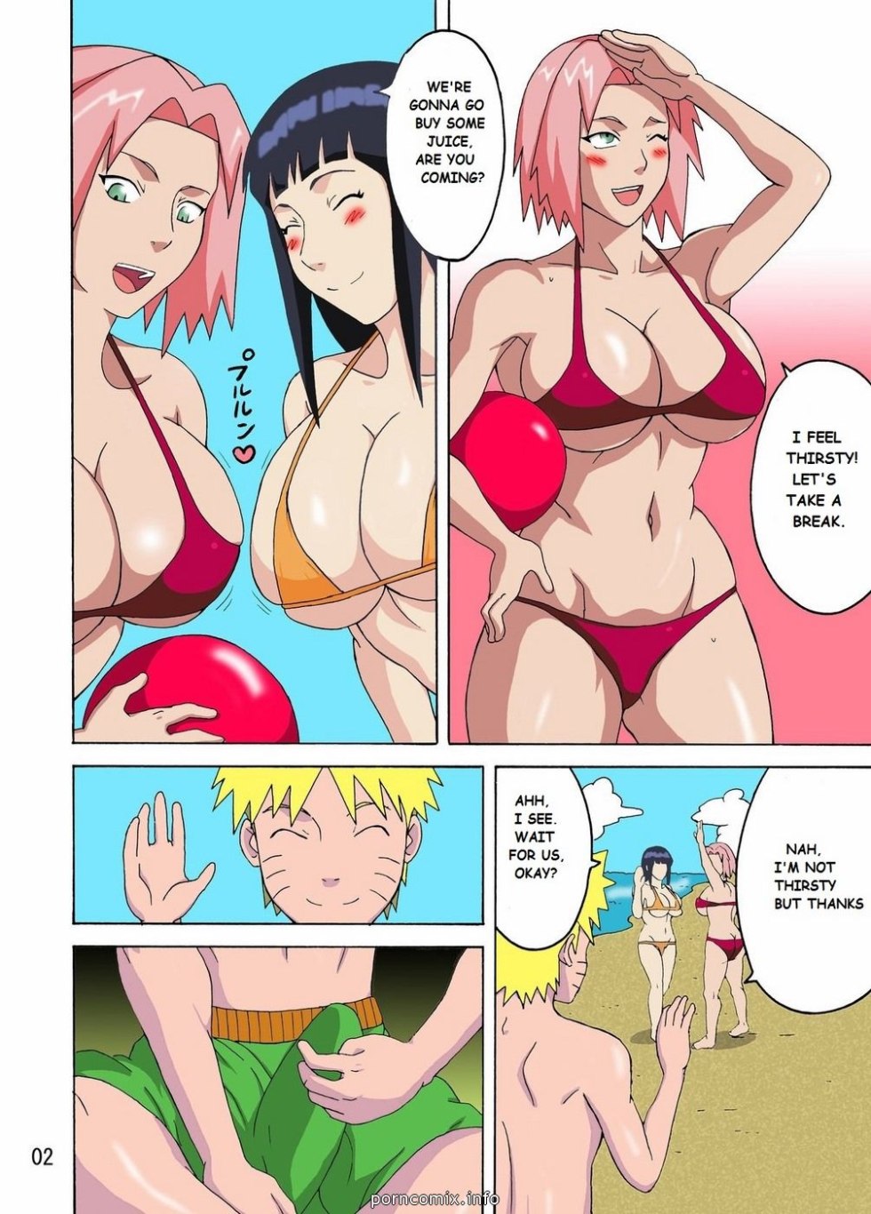 Hentai manga Naruto obscene beach Tsunade