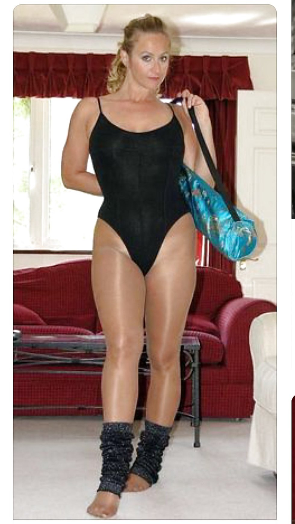 Joanne Bache in a swimsuit