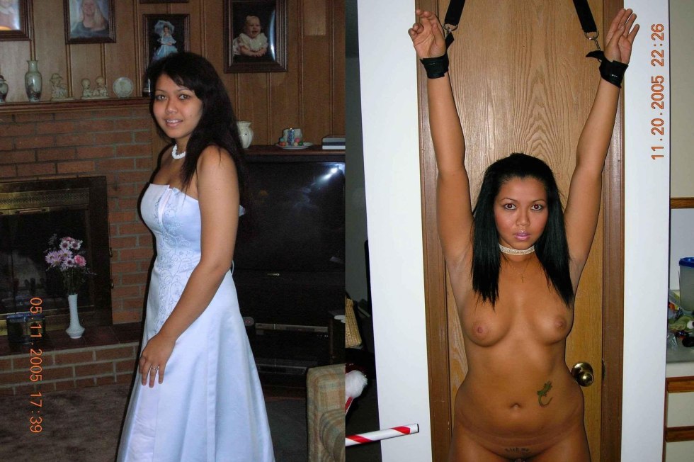 Brides dressed and undressed