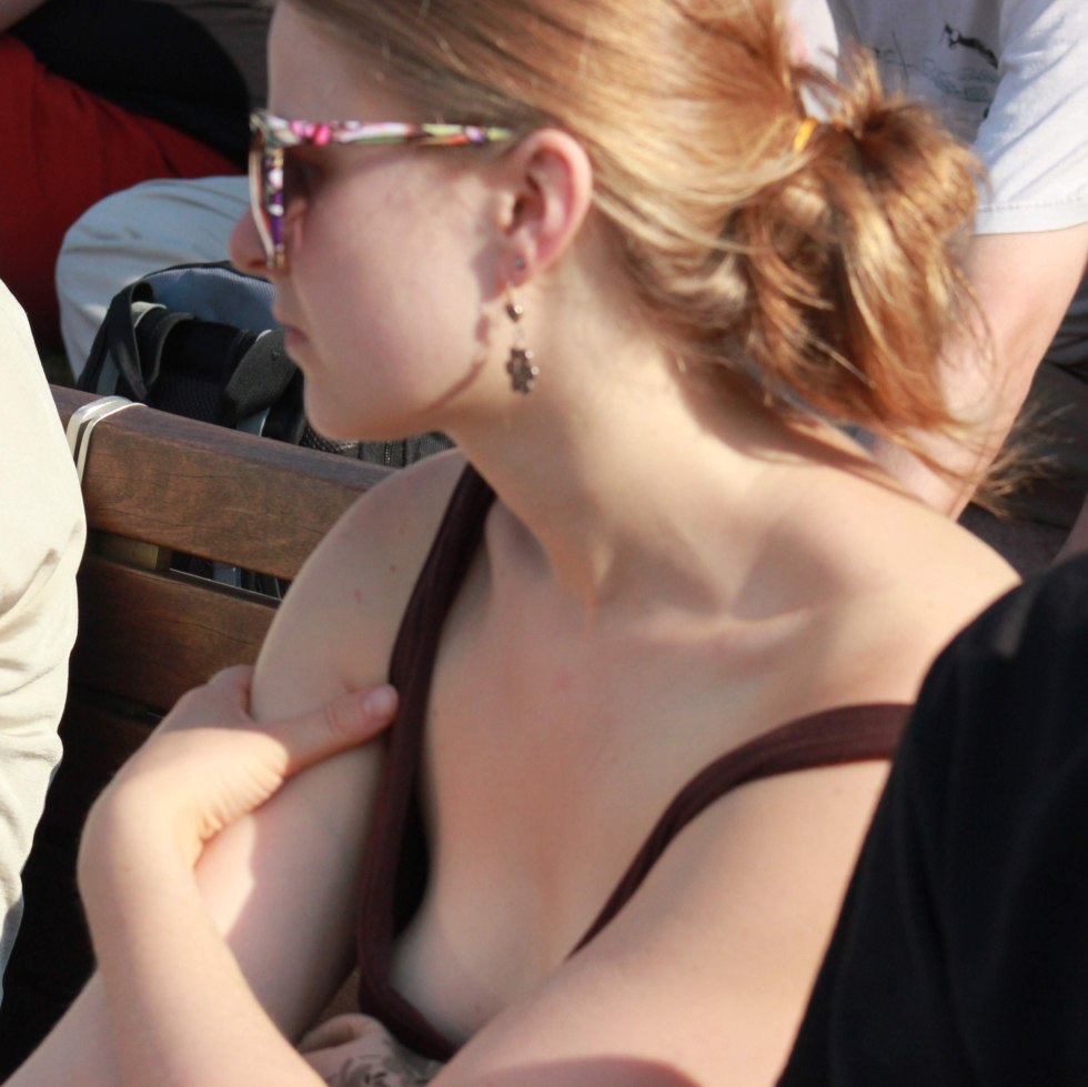 Peeping under the blouse