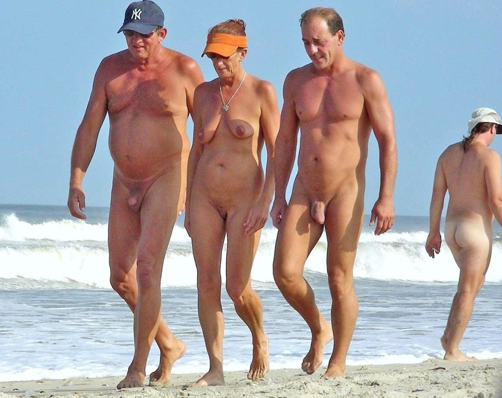 Nudist beach naked people