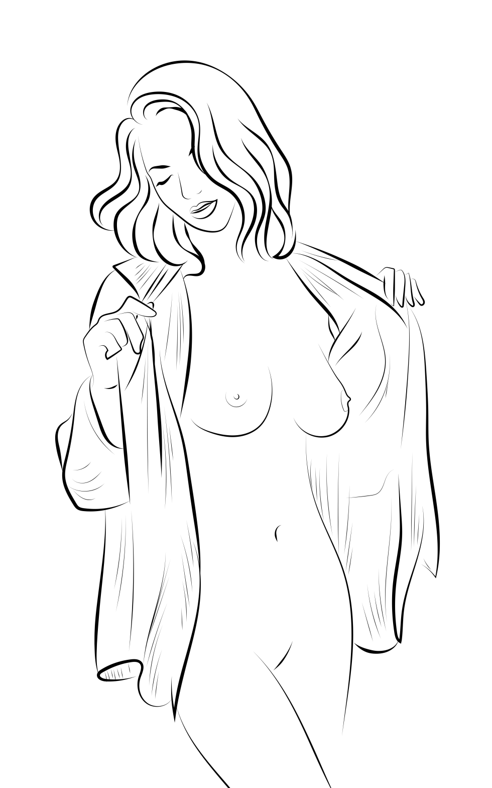 Sketches of naked women