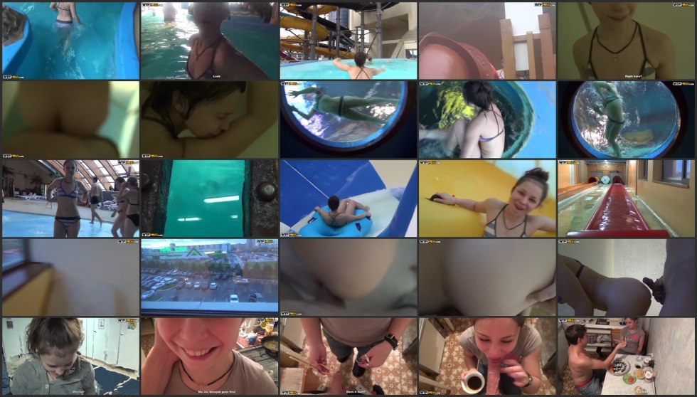 Masturbation in the water park girl