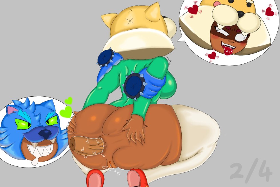 Bravl Stars Hentai Leon and Nita