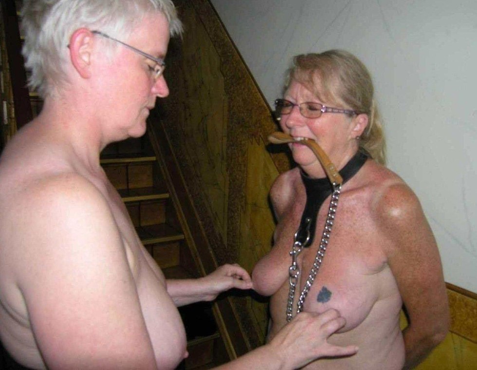 Grandmother in the slavery of BDSM