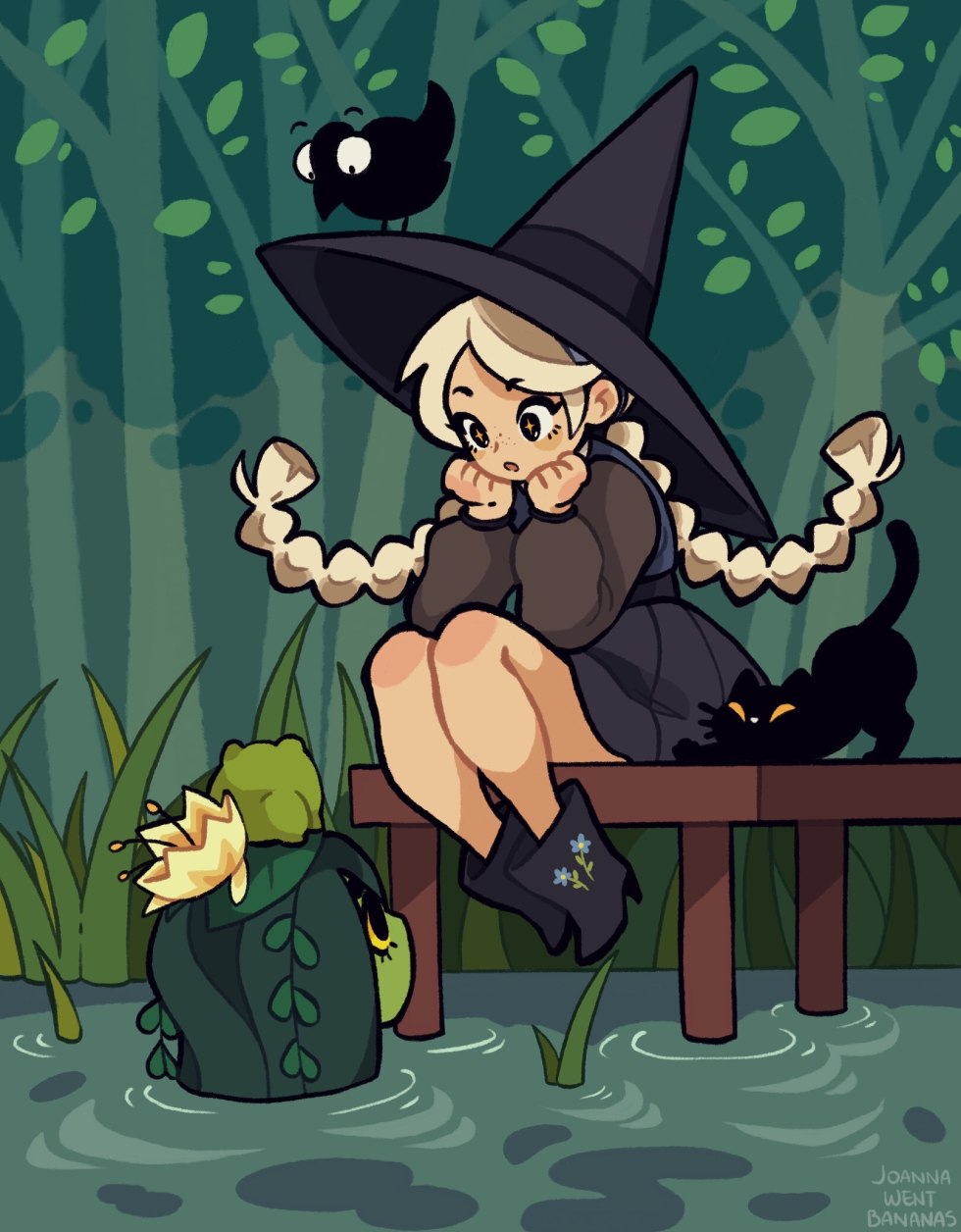 Young woman yaga art