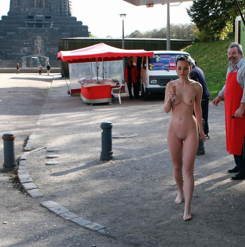 Naked girls in public places