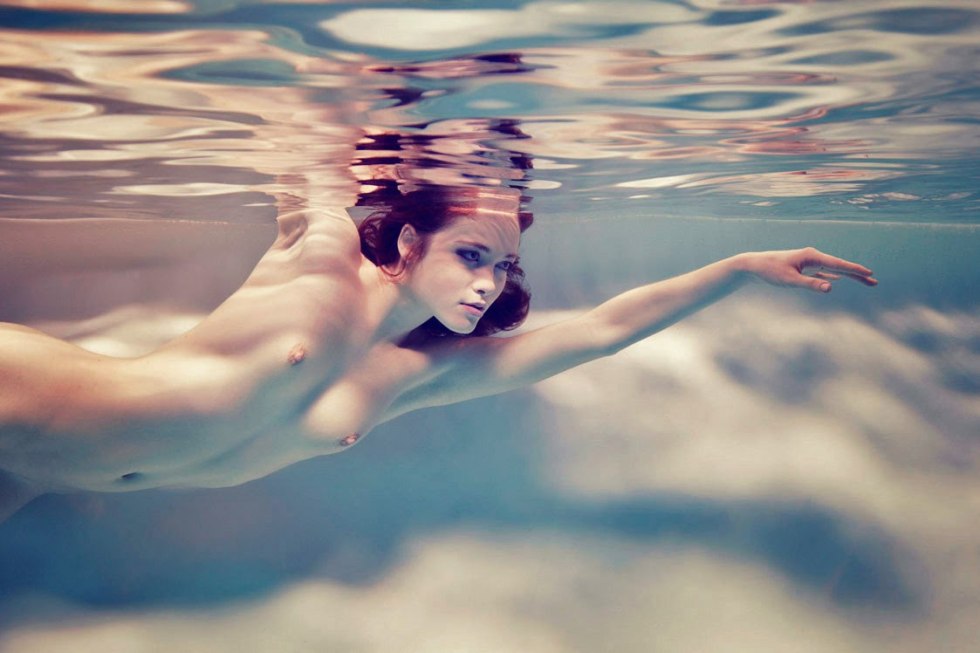 Artistic nude in water