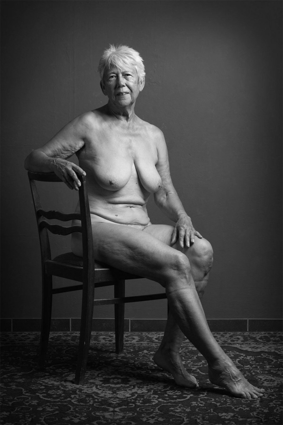 Beautiful naked elderly women