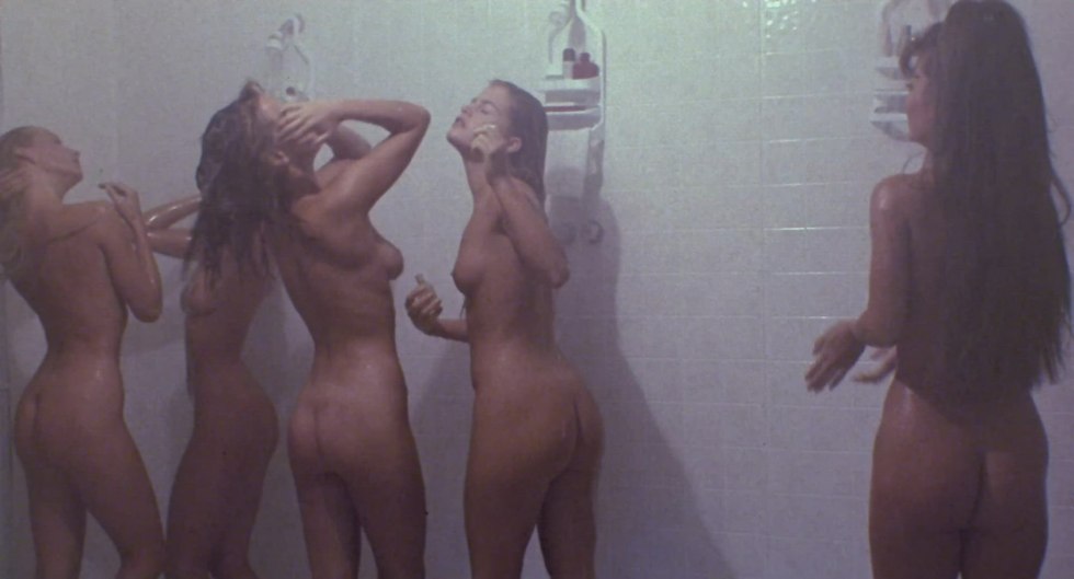 Peeping behind naked girls