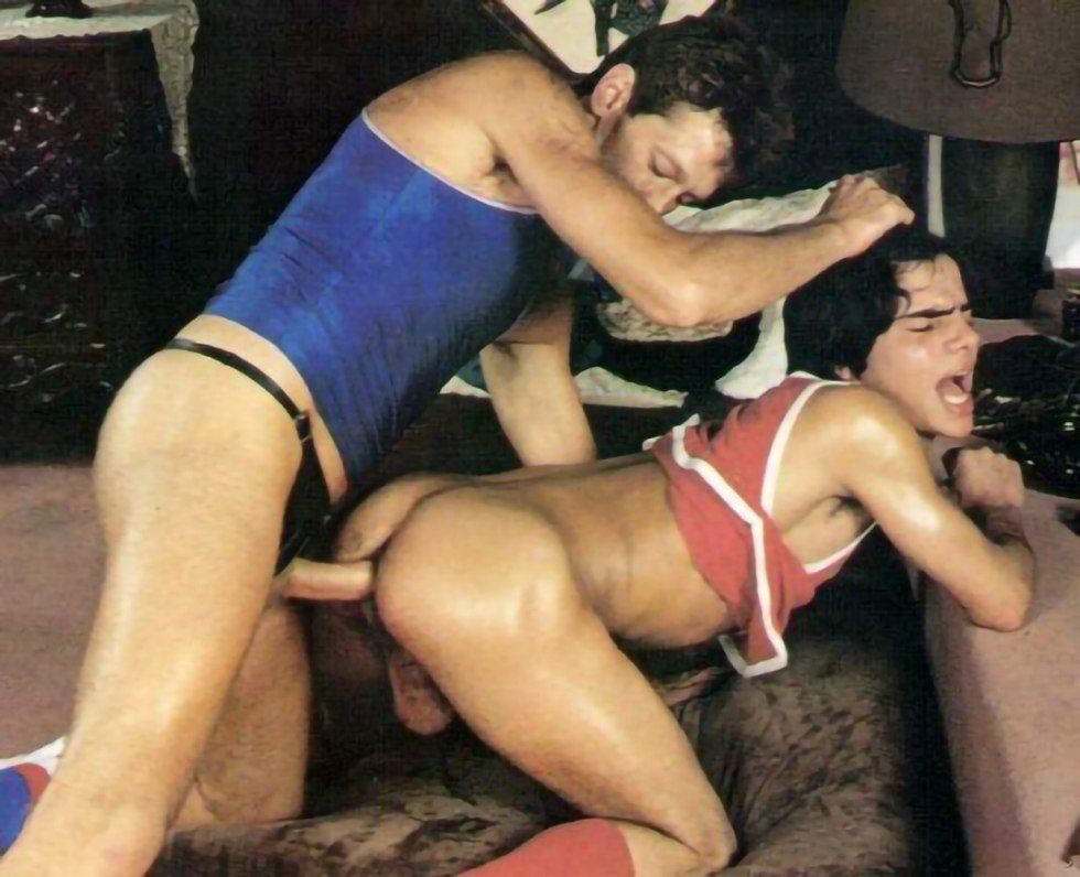 Retro gangbang in clothes