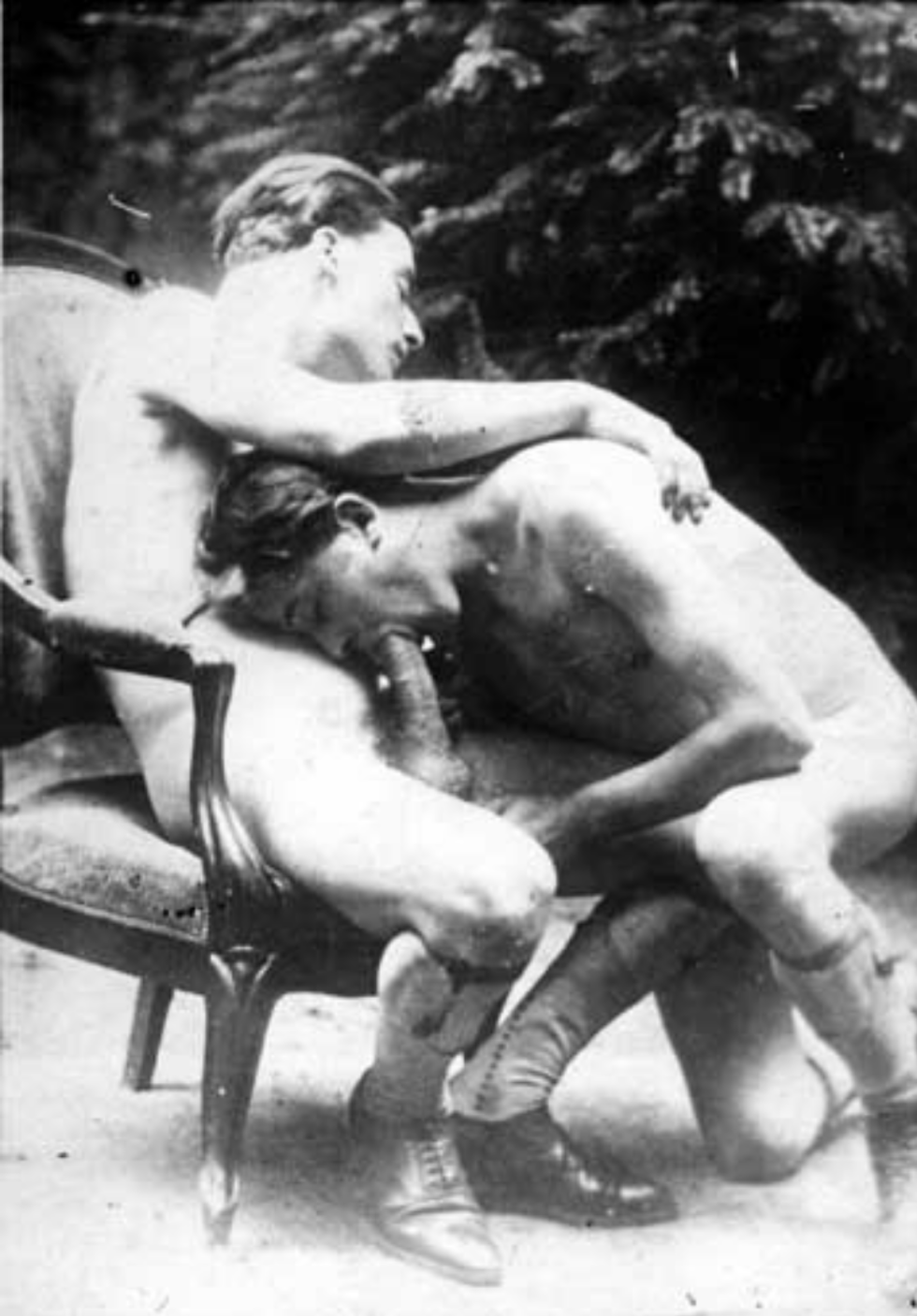 Ancient black and white gay porn